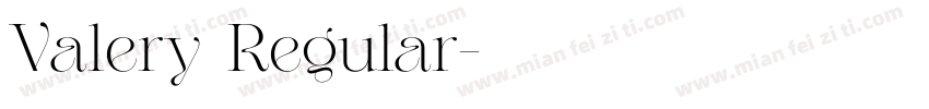 Valery Regular字体转换